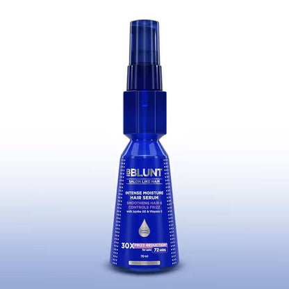 INTENSE MOISTURE HAIR SERUM WITH VITAMIN E & JOJOBA OIL FOR 30X FRIZZ REDUCTION FOR UPTO 72 HOURS*70ML