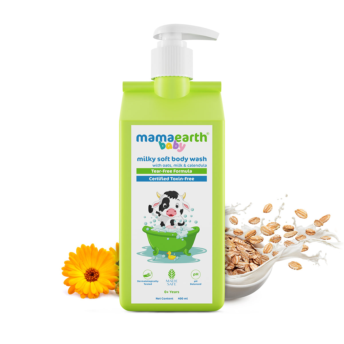 MILKY SOFT BODY WASH FOR BABIES WITH OATS, MILK AND CALENDULA - 400 ML