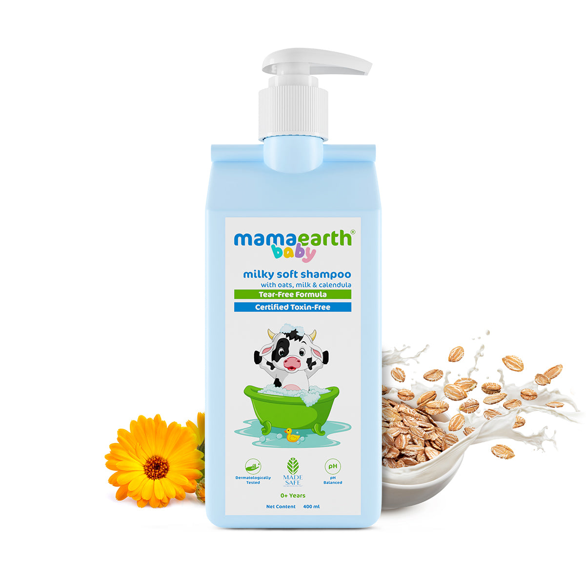 MILKY SOFT SHAMPOO WITH OATS, MILK AND CALENDULA FOR BABIES - 400 ML