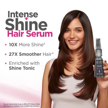 INTENSE SHINE HAIR SERUM WITH RICE & SILK PROTEIN FOR 10X SHINIER HAIR FOR UPTO 72 HOURS* - 70 ML