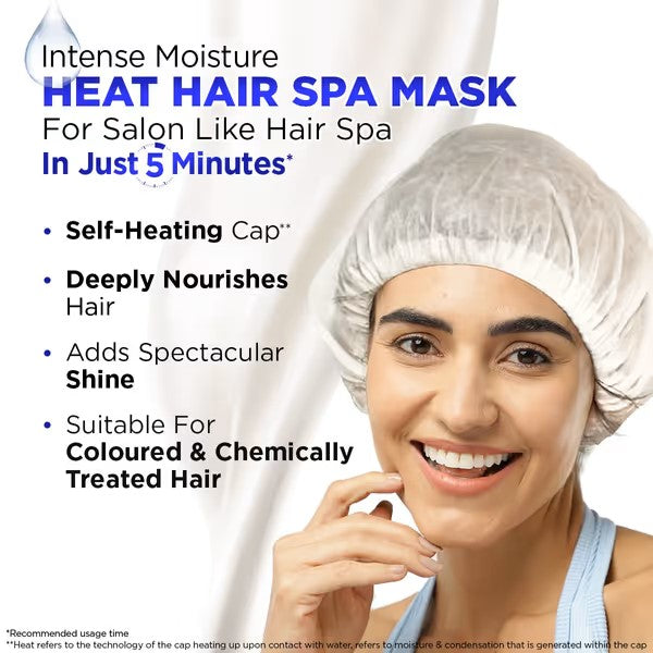 INTENSE MOISTURE HEAT HAIR SPA MASK WITH JOJOBA OIL & VITAMIN E FOR SALON-LIKE HAIR SPA AT HOME 70G