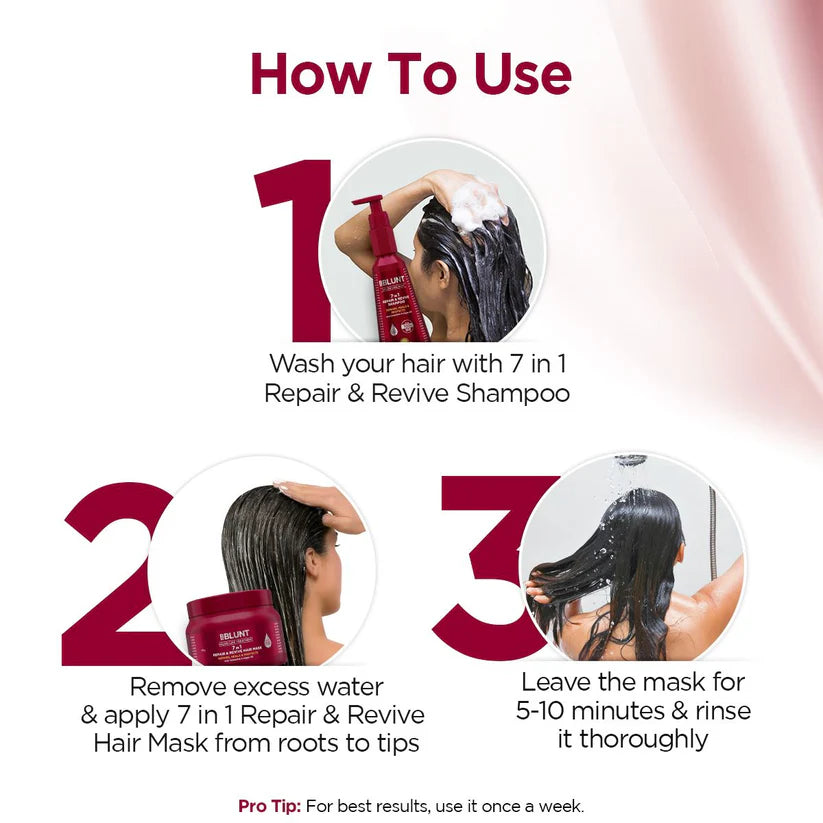 7 IN 1 REPAIR & REVIVE HAIR MASK FOR UPTO 100% DAMAGE REPAIR - 250G