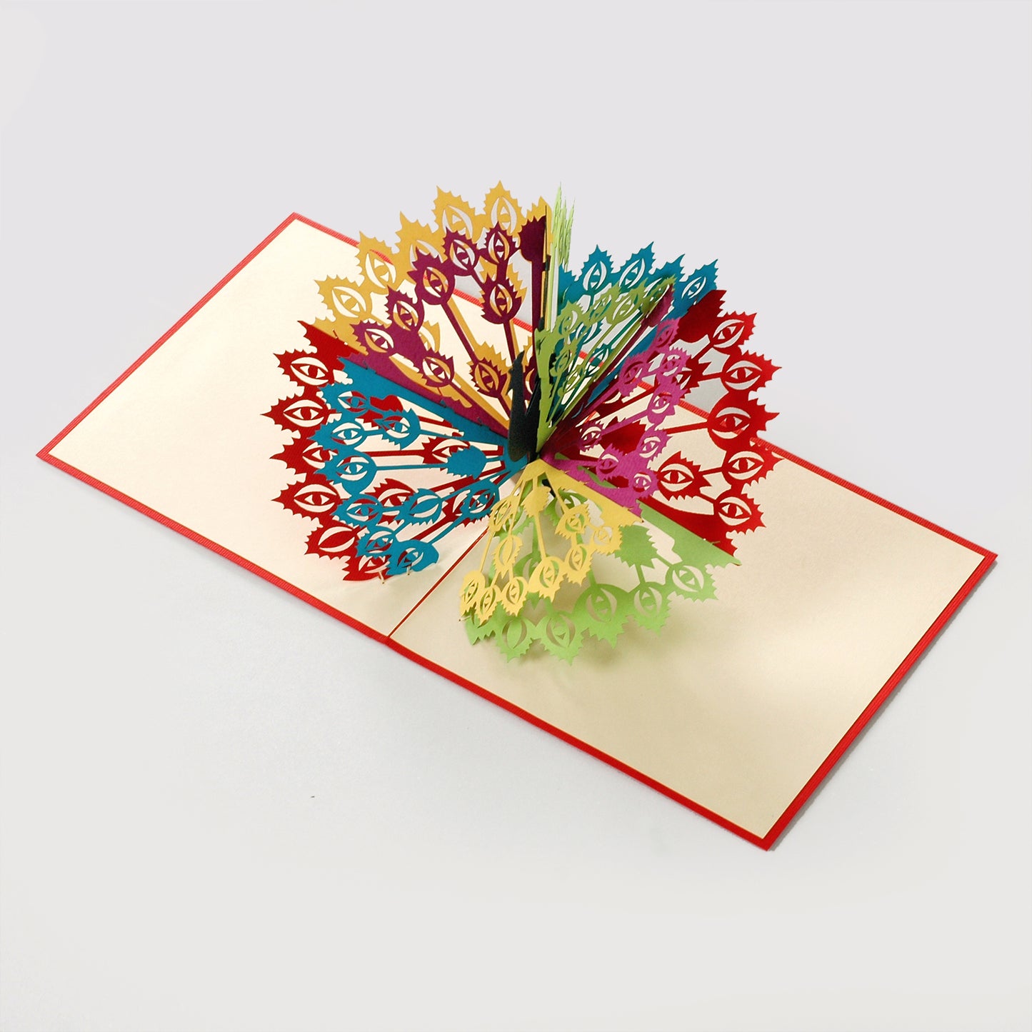 PEACOCK POPUP CARD (15X15CM)