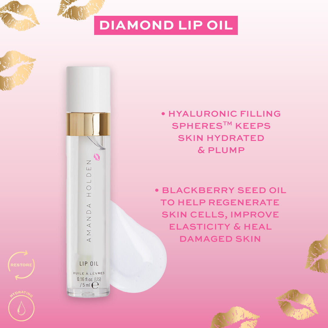 REVOLUTION PRO X AMANDA HOLDEN DIAMOND KISS LIP OIL CLEAR