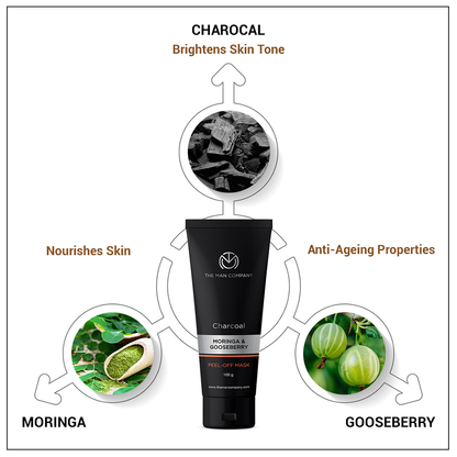 CHARCOAL PEEL OFF MASK | MORINGA & GOOSEBERRY 100G