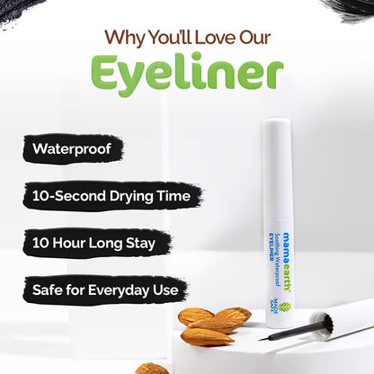 SOOTHING WATERPROOF EYELINER WITH ALMOND OIL & CASTOR OIL FOR 10 HOUR LONG STAY - 3.5 ML