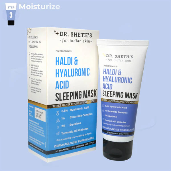 DR. SHETH'S HALDI AND HYALURONIC ACID SLEEPING MASK 40G