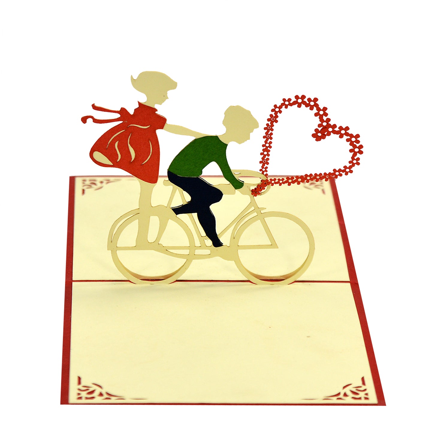 BICYCLE LOVE POPUP CARD (12X12CM)