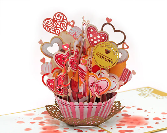 CUPCAKE LOVE POPUP CARD (15X15CM)