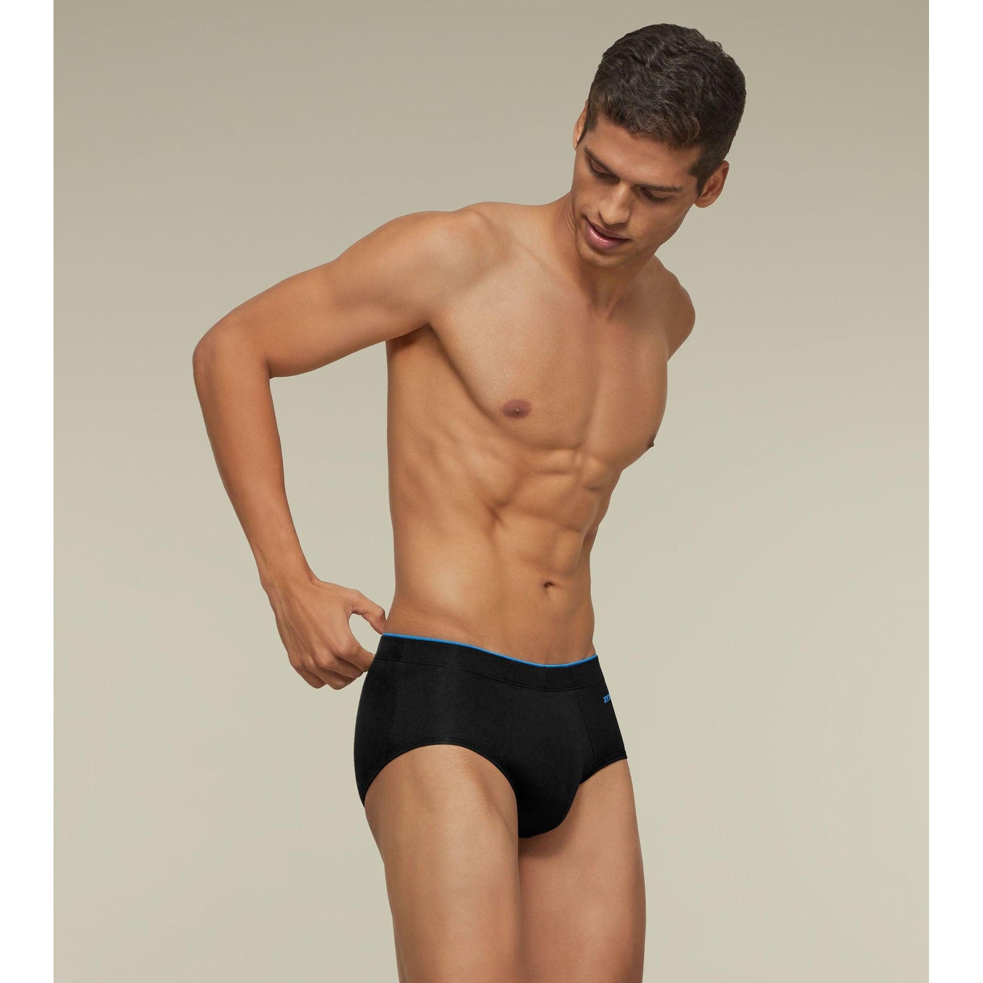 PACK OF 2 TENCEL™ BRIEFS - : UNO GRAPHITE GREY / BLACK KNIGHT