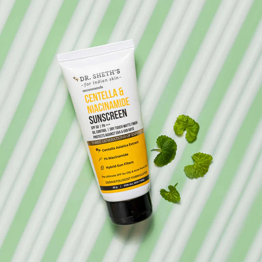 DR. SHETH'S CENTELLA & NIACINAMIDE OIL & ACNE CONTROL SUNSCREEN 50G