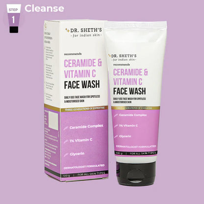 DR. SHETH'S CERAMIDE & VITAMIN C FACEWASH 100 ML