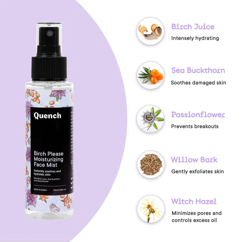 QUENCH BIRCH PLEASE MOISTURIZING FACE MIST 100ML