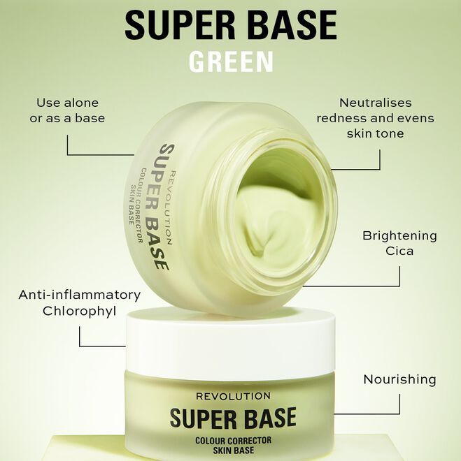 REVOLUTION SUPER BASE COLOUR CORRECTING GREEN PRIMER