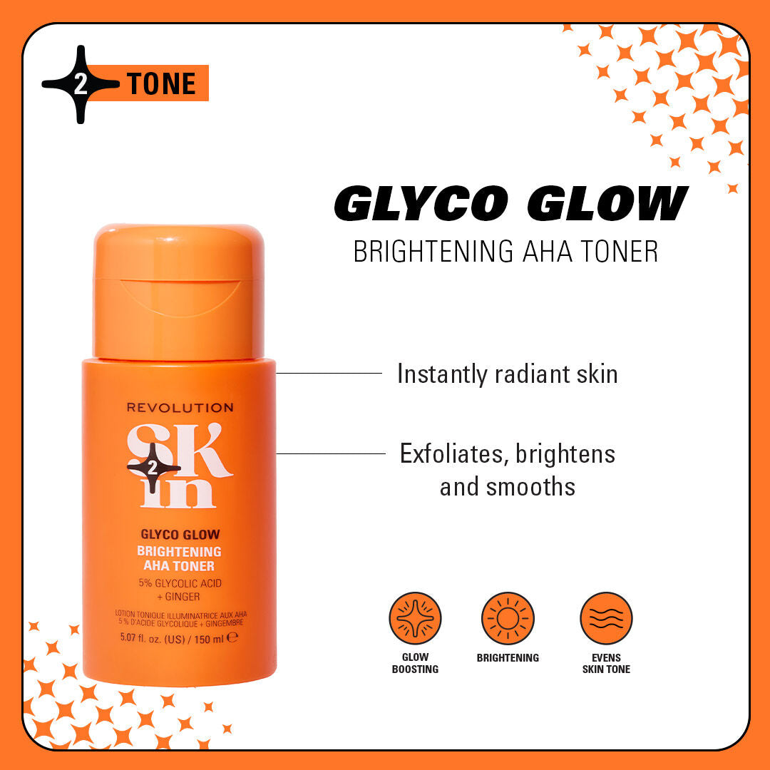 REVOLUTION SKIN GLYCO GLOW BRIGHTENING TONER