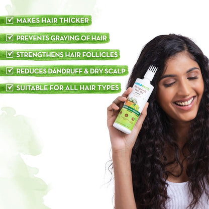 BHRINGAMLA HAIR OIL WITH BHRINGRAJ AND AMLA FOR INTENSE HAIR TREATMENT - 250ML