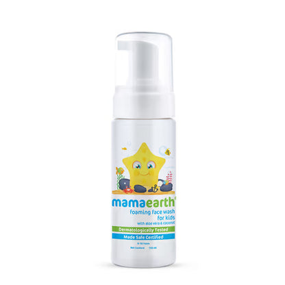 FOAMING FACE WASH FOR KIDS WITH ALOE VERA & COCONUT FOR GENTLE CLEANSING- 150 ML