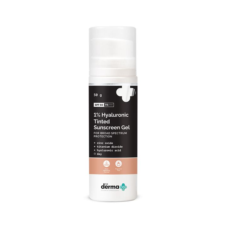 1% HYALURONIC TINTED SUNSCREEN, GEL BASED SUNSCREEN 50G