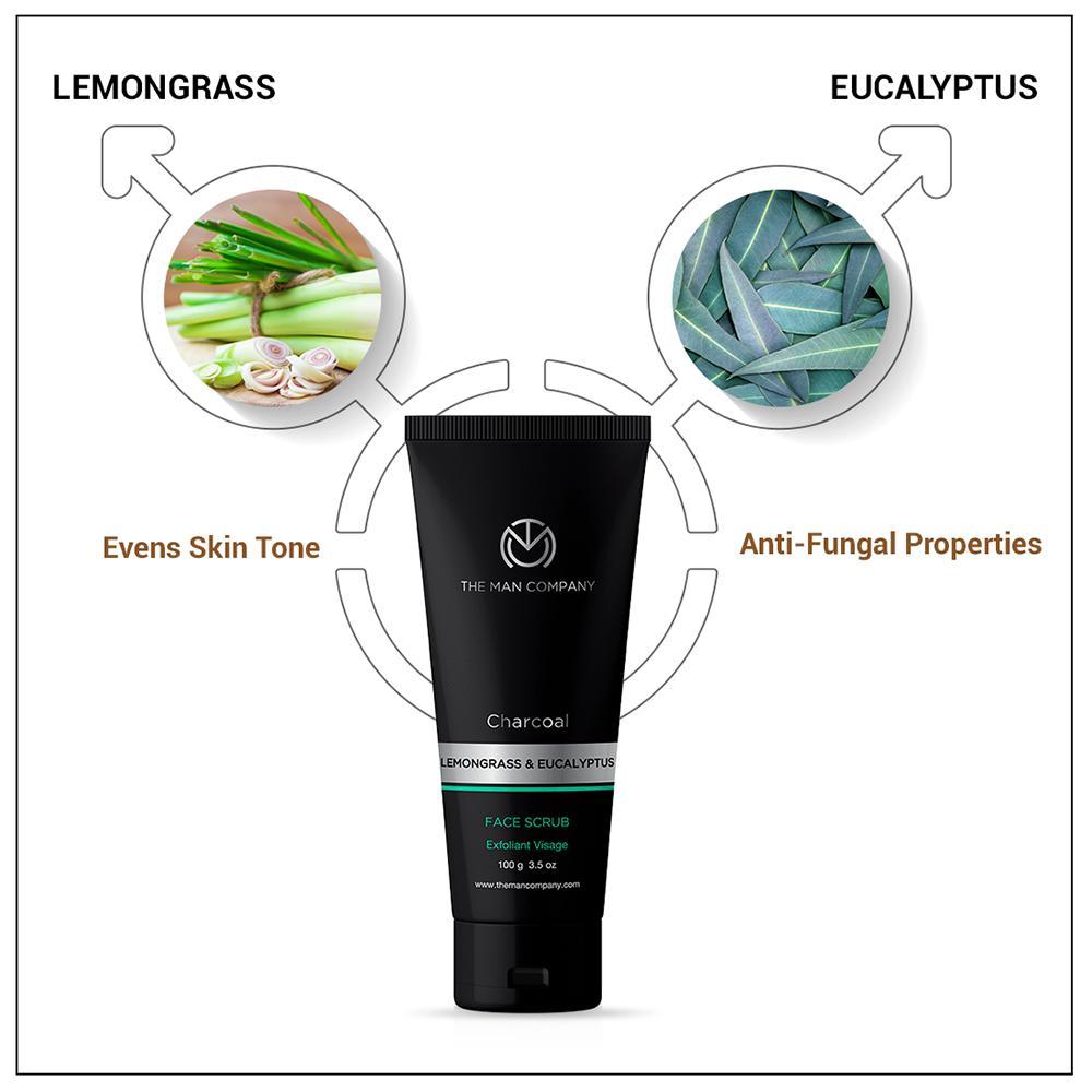 CHARCOAL FACE SCRUB | LEMONGRASS & EUCALYPTUS 100G